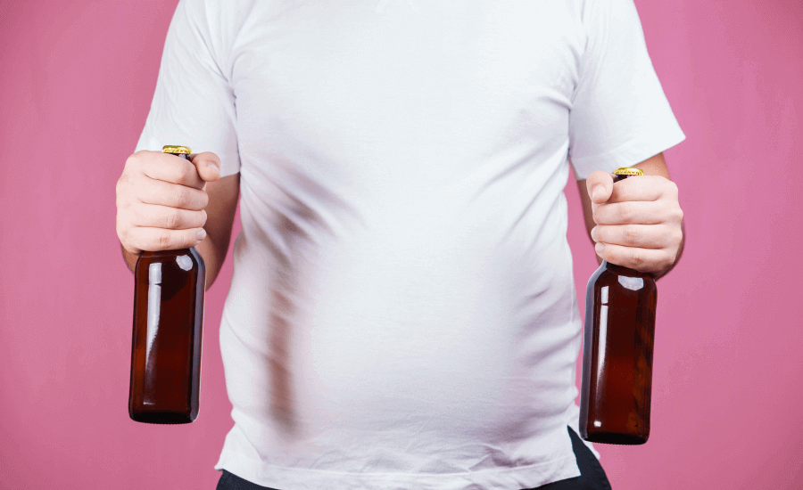 Man with two beers